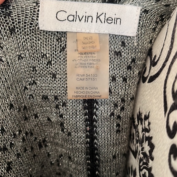 Calvin Klein Metallic Ombre Poncho Shawl Sweater - Picture 10 of 12